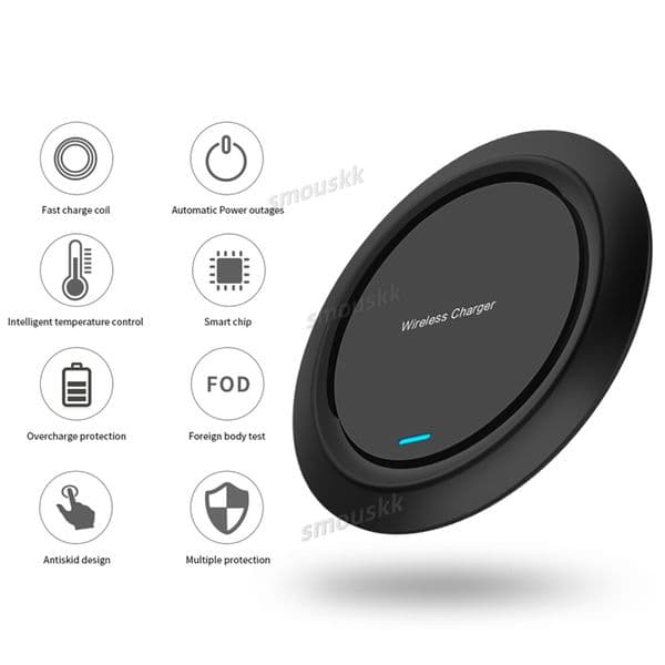 15W Wireless Charger Pad Stand for iPhone 15 14 13 11 Pro Max For Samsung S22 S23 S24 Xiaomi Mobile Phone Chargers Fast Charging Station