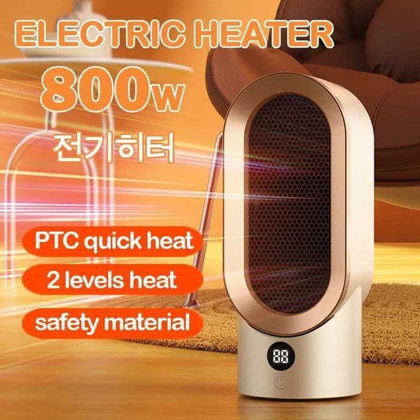 Electric Heater Fans Portable PTC Heater with 2 Heat Settings Overheat Desk Heaters for Room Home Offices Warmer Z251212
