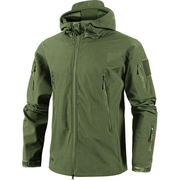 olive drab Men's Clothing designer Jackets Charge jacket men's style waterproof fan suit windbreaker cold suit outerwear oversized 4XL