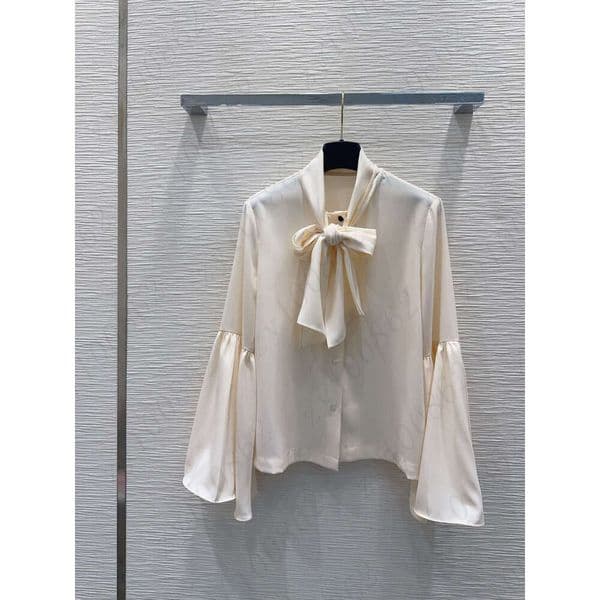 Women blouse Designer shirt brand shirt Fashion LOGO design vacation flared sleeve shirts long sleeve blouse Dec 12