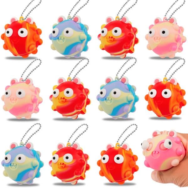 Minimum purchase of 4. Free shipping Cross-Border Bear Ear Mouse Exterminator Pioneer Toy Vent Silicone Eye Bubble Stress Relief Ball Wholesale