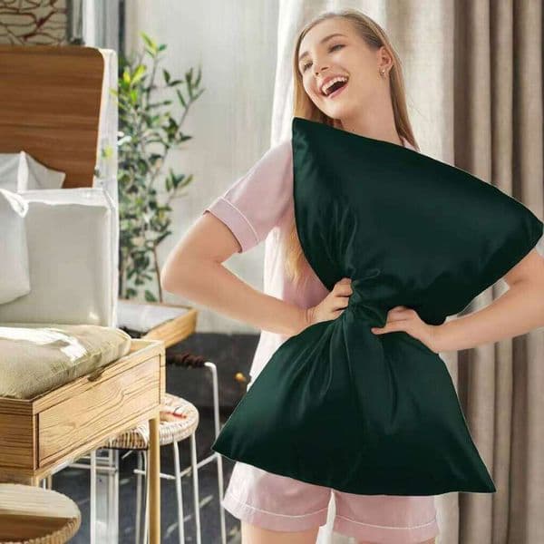 OEKO-TEX Certified ESASILK Luxury 100% Pure Mulberry Silk Pillowcase 6A Black Organic Custom Hospital Christmas Print