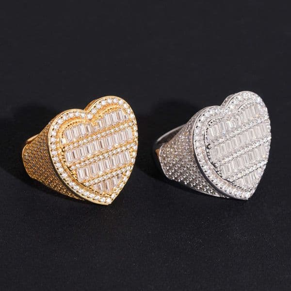 Passed Diamond Test Luxury Men Women Moissanite Hip Hop Rings S925 Silver Gold Plated VVS Baguette Moissanite Star Ring Nice Gift for Friend