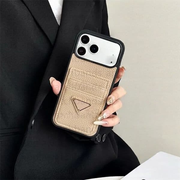 Fashion Caviar Leather Phone Designer For Apple iPhone 17 Pro Max 16 15 14 13 12 11 Case Card Holder 333