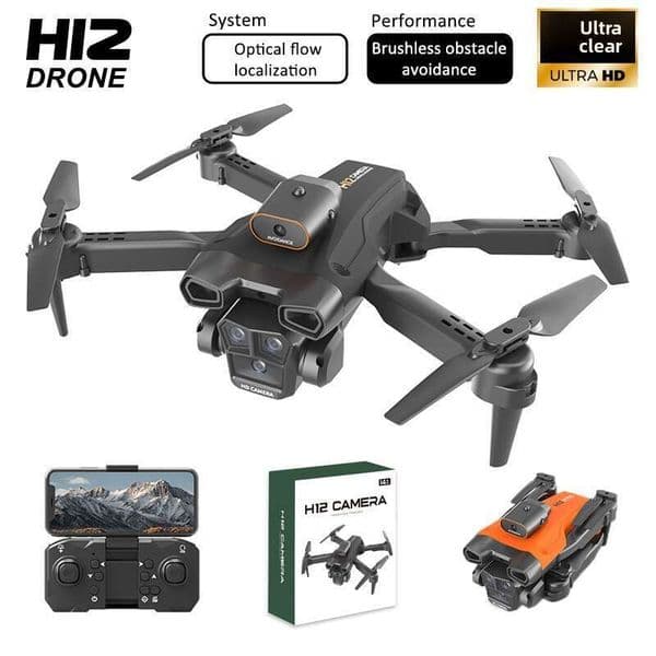 H12 HD Aerial Photography Optical Flow Positioning Brushless Folding Aircraft Remote Control Toy Drone Export
