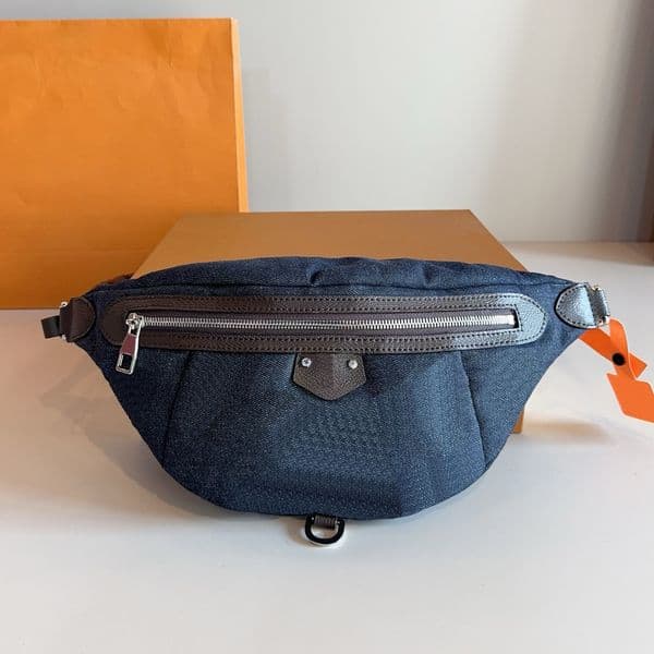Top quality Denim fanny pack designer bag belt bag women shoulder bag waist bags handbags womens fashion classic flower bum bag with dust bag