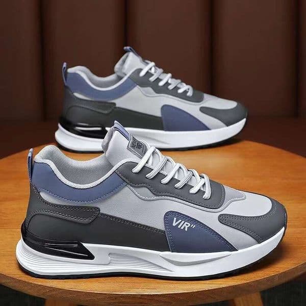 New Style Breathable Mesh Shock-cushioning Men's Trendy All-match Platform Sneakers Casual Running Torre Shoes Leather Deodorant