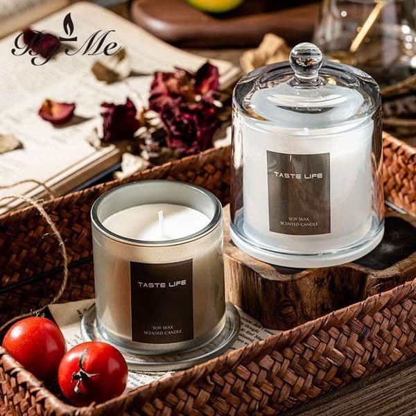 Candle Gift Vanilla Candle Christmas Candles BYME Golden Bell Cover Glass Cup Hand Gift SPA Essential Oil Creative Home Smokeless Aromather