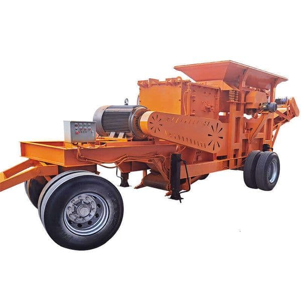 Stone Rock Mobile Diesel Machine Mini Jaw Crusher With Vibrating Feeder