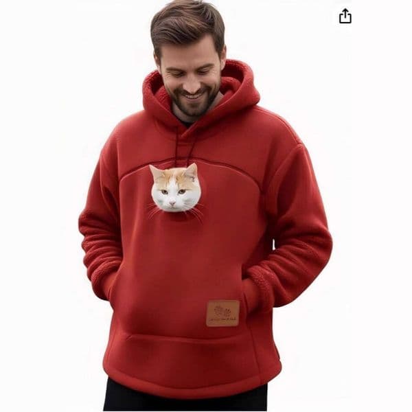 New European and American Style Fleece Unisex Trendy Hooded Loose Casual Warm Sweatshirt