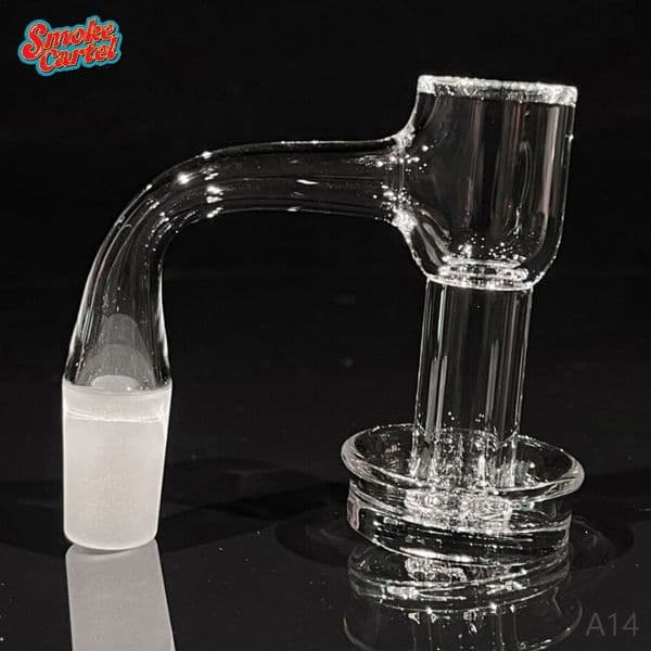 10MM 90° Terp Slurper Blender Quartz Banger, High-Purity Food-Grade Quartz with Enhanced Vapor Circulation, Heat Retention Design for Concentrate Use