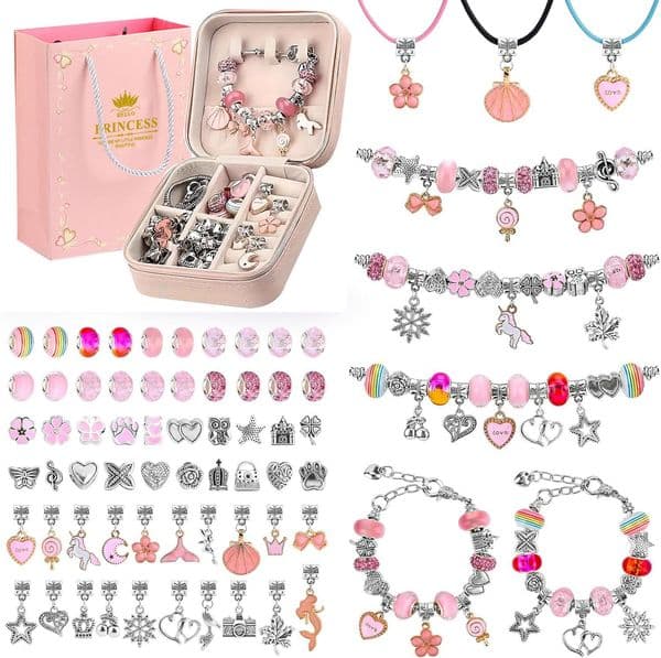 Trendy New Diy Rainbow Design Bracelet Necklace Creative Style Set Box Necklace Birthday Exclusive Gift Making Fashionable And Versatile