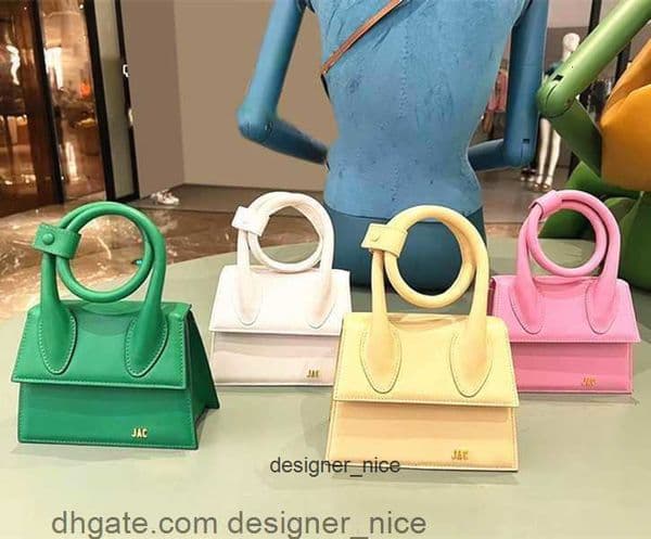 Lady LE BAMBINOS jacquem Shoulder Mini satchel Bags Womens mens clutch top handle Genuine Leather envelope tote Designer jAcQuEmUs handbag Crossbody 23 BF6X
