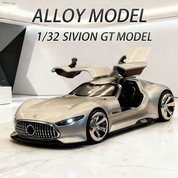 Vision GT Alloy Car Model Conceptual Racecar Desk Decor with Sound & Light Features