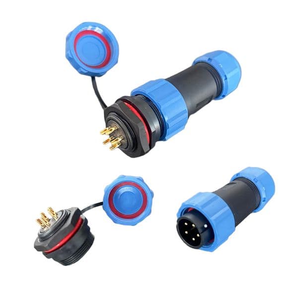 M21 5-Cores 15A 1.8mm*5 adapters with rear lock Waterproof Industrial Connector