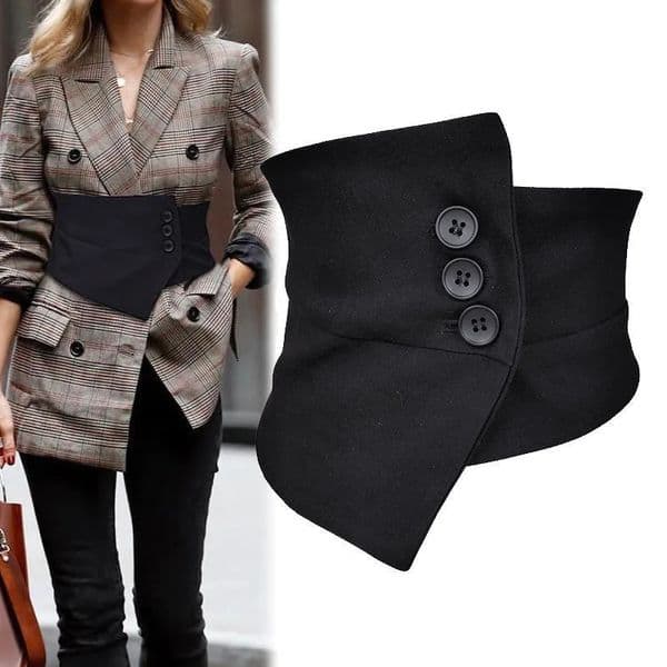 Irregular waistband for women with ultra wide decoration simple and 100 matching skirt shirt n and a small number of el 251217