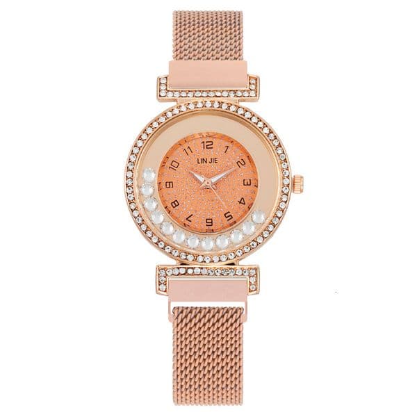 Foreign Trade Hot Selling Fashion Flowing Diamond Digital Rolling Women s Watch Female designer Magnetic luxury Lazy Milan Strap Manufacturer Wholesale