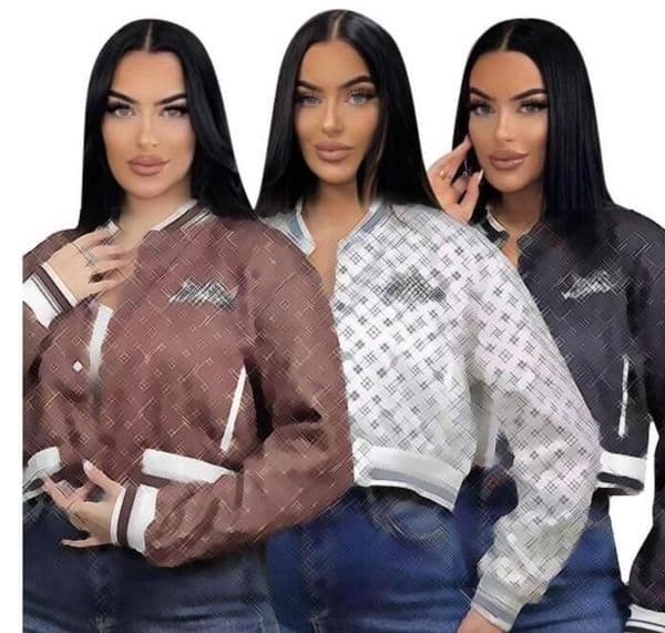 Women Jackets Print Outwear Zipper Outfit Autumn Fashion Short Thin Jackets Street Lady Casual Coats Tops Outerwear