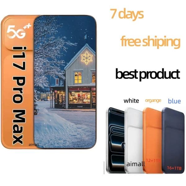 i17pro max69inch Cell Phones unlock Smartphone 16GB RAM 1TB Face Unlock HD Full Smart Phone Smartphones All Screen USB-C 30 GPS 20MP Camera Q260428