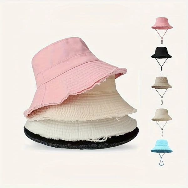 Hairy fisherman hat womens summer style sun shading spring and autumn travel sun hat beach sun protection 251222