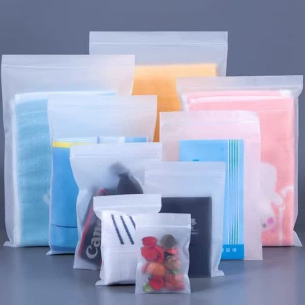CPE Frosted Plastic Zip Lock Retail Packaging Bags Reclosable Zipper Storage For Office Supply Clothes Book Jewelry Pack Bag
