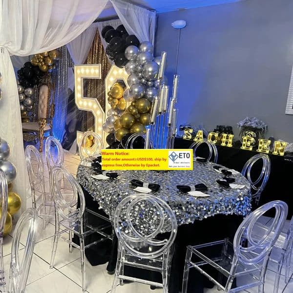 Wholesale Factory Furniture Modern Stackable Plastic High Transparent Clear Acrylic Stools Chairs For Wedding Party Home Decoration LL