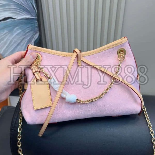 Genuine Leather Pink Denim Women Crossbody Messenger Purse Luxurys Designers Bags Handbag Wallets Card Holder Pouch Laptop Bag