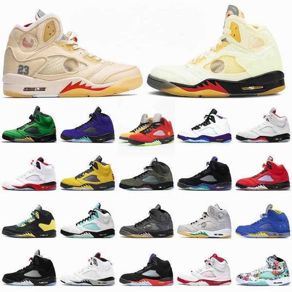 5s Men Shoes 5 Mens Trainers OG Fire Red Oregon Alternate Grape Bred Cheap Sports Sneakers Size 4047