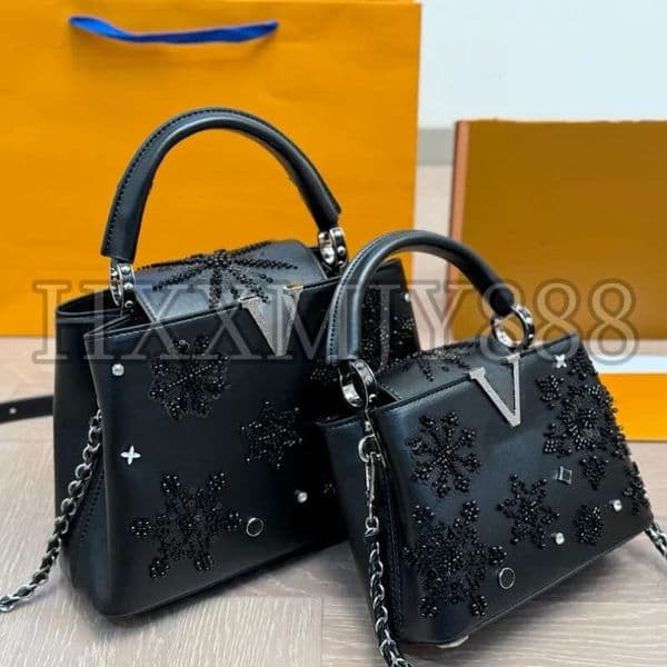High Quality Capucines Handbags Designers Shoulder Crosbody Evening Women Luxury Clutch Bag Leather Totes Solid Color Cosmetic Bags & Purses 27Cm/20Cm