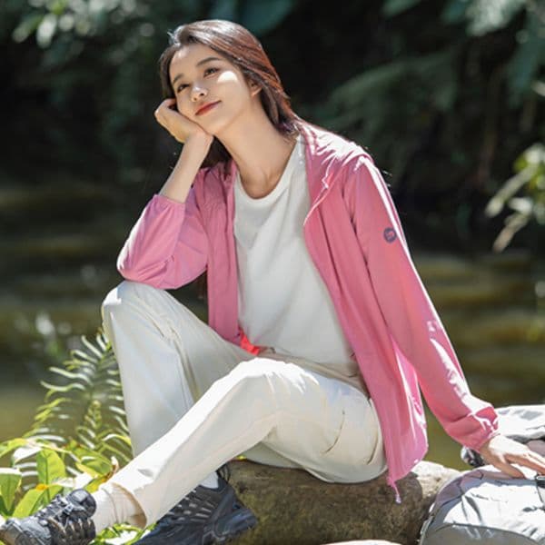 Natural outdoor sun-protective clothing, ice silk elastic UV-resistant sun-protective clothing for women