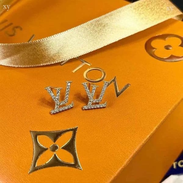 Women Gold Designer Luxury Hoop Earrings Extravagant Studs 4cm Classic Simple Earring Steel Silver Letter Engagement Fashion Jewelry Valentine's Day Gift