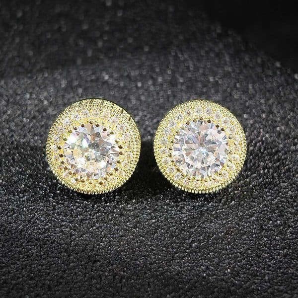 Moonso Arrival Fashion Luxury Gold Silver Color Halo Earrings for Women Valentine's Day Gift Jewelry Wholesale E7565