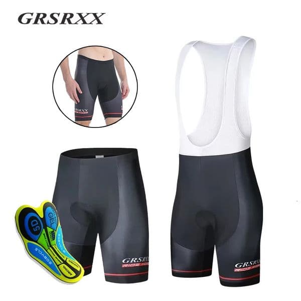 GRSRXX Cycling Shorts Ciclismo Mens Shockproof 5D Gel Padded Breathable Bicycle Shorts Leg Non-slip Cycling Bib Pants 251230