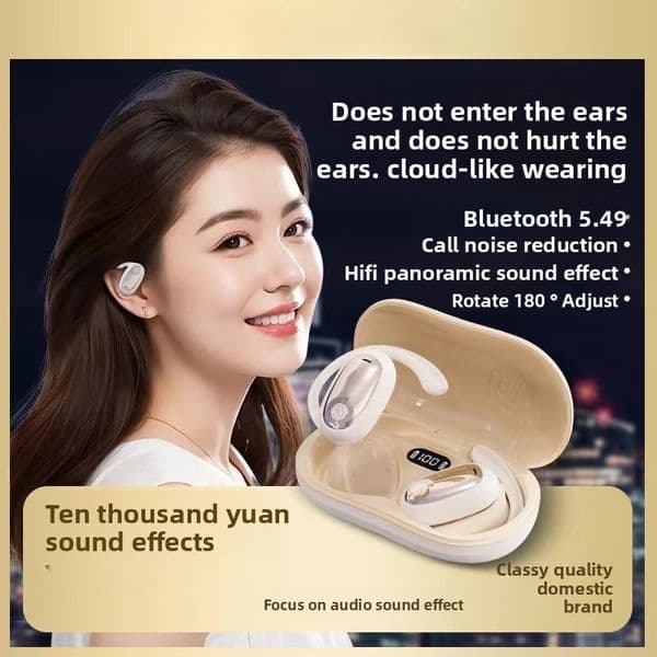 Q Bluetooth headset high sound quality bone conduction not in the ear long battery life open sports