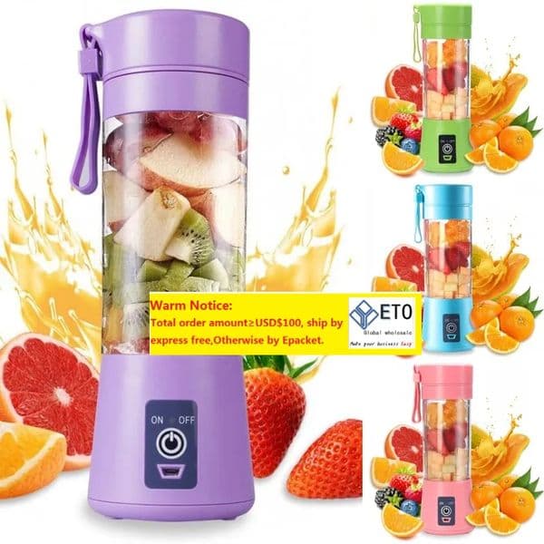 Portable 2 4 6 Blade Blender USB Electric Fruit Juicer Handheld Smoothie Maker Blender Stirring Rechargeable Mini Portable Juice Cup Water ZZ