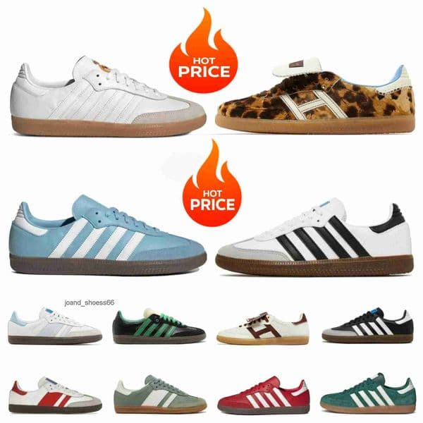 Sambaswomen sandals Designer Shoes Men Women Shoe Suede Pony Light Blue Silk Red White Black Gum hiking shoe Sneakers designer shoes trend