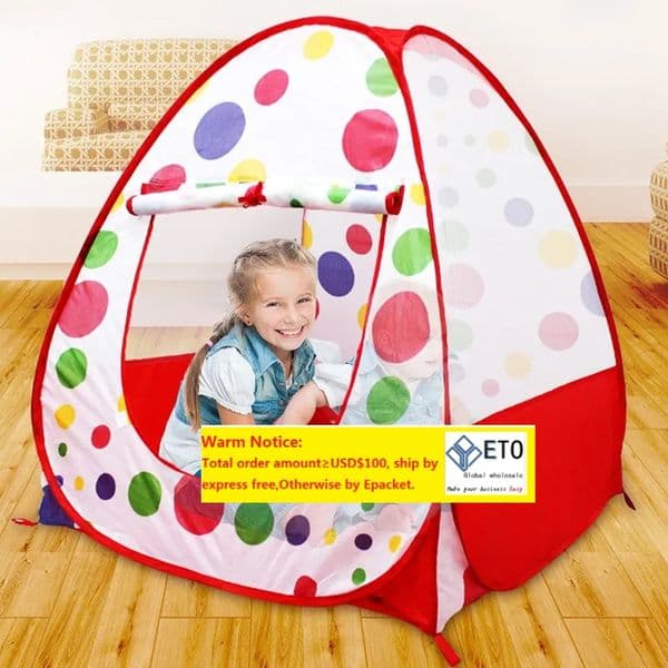 Children Kids Play Tents Outdoor Garden Folding Portable Toys Tent Indoor Outdoor Pop Up Multicolor Independent House 90*90*90CM ZZ