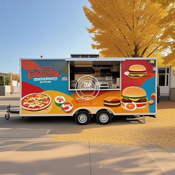 Custom Size Equipment Mobile Kitchen Restaurant Cart Fast Food Truck Mobile Tacos Truck With Kitchen Equipment