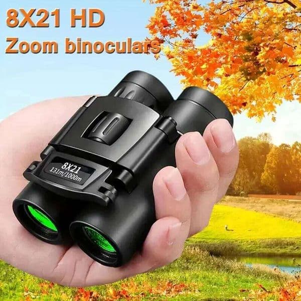 HD 8X21 Adult High Power Binoculars Bak4 Prism Ultra Bright Waterproof With Phone Adapter Tripod For Bird Watching Hunting Hike