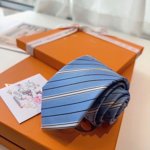 2025ss Men Necktie Design Mens Ties Fashion Neck Tie Stripes Pattern Embroidery Luxurys Designers Business Cravate Neckwer Men's ties 001