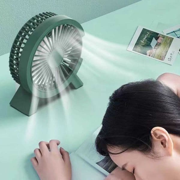 Portable Cooling Table Fan Rechargeable Camping Travel Fan for Office School Class Meeting XJ250702