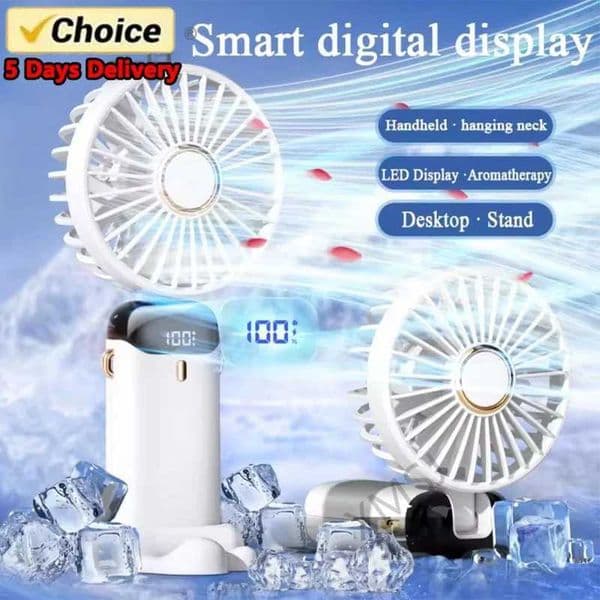 Mini USB Charging Portable Air Conditioner Electric Fan Cooler Household Neck Fan Air Conditioner Fan XJ250702