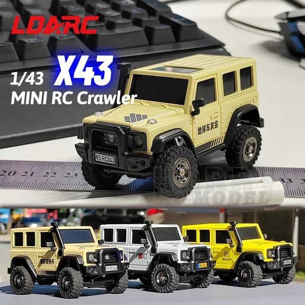 LDARC X43 1/43 MINI RC Electric Remote Control Model Car Desktop Crler RTR 4WD Adult Childrens Toys XJ260703