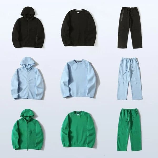 Tracksuit Sports Men Zip Hoodie Puffer Pants Set Two Piece Woman Sweater Hooded Trousers Track Bottoms Running Joggers