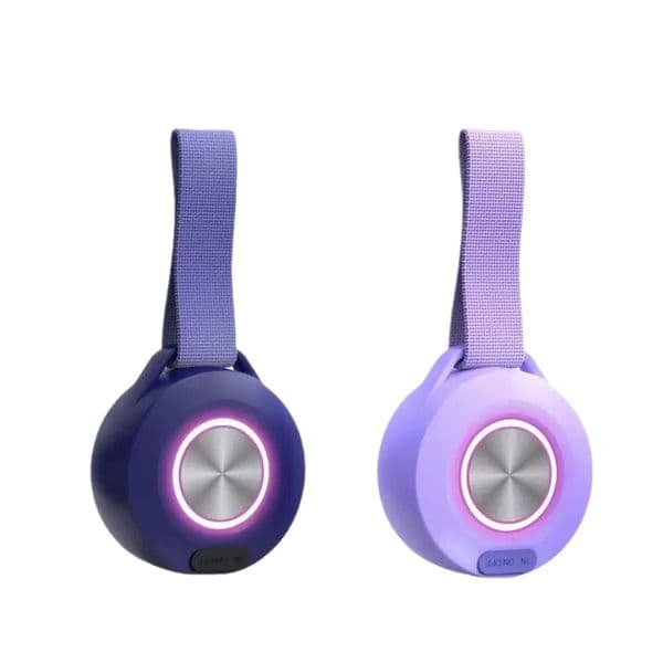 MMS 66 Portable Wireless Bluetooth Speaker with RGB Light USB Charging Mini Round Sports Speaker