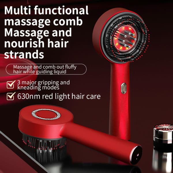 New Red Light Scalp Revitalizing Care Massage Liquid Conducting Hair Growth Comb