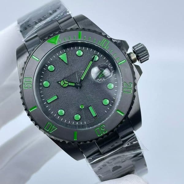 Mens watch fashion watch mens mechanical automatic movement all black top quality luxury mens watch seadweller ceramic bezel tainless steel cameron diver watches