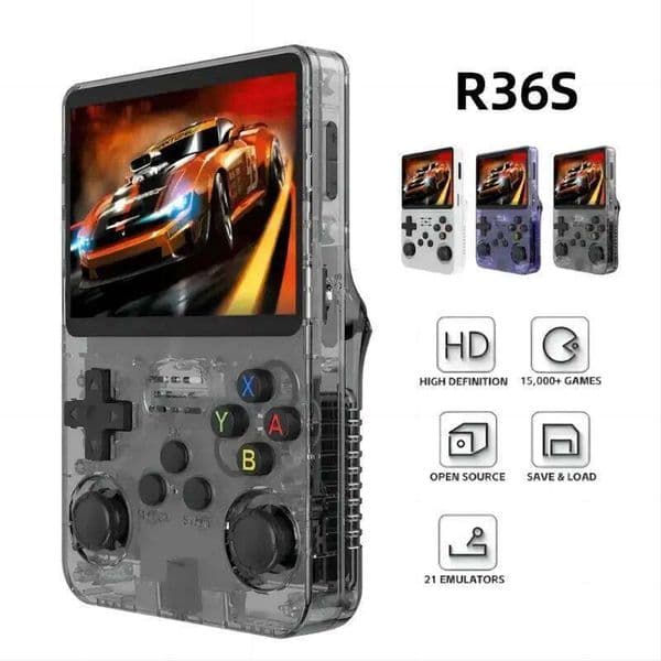 R36S Retro Handheld Game Console 3.5Inch IPS Screen Kid Portable Pocket Video Player 64GB 10000+ Games Arkos System