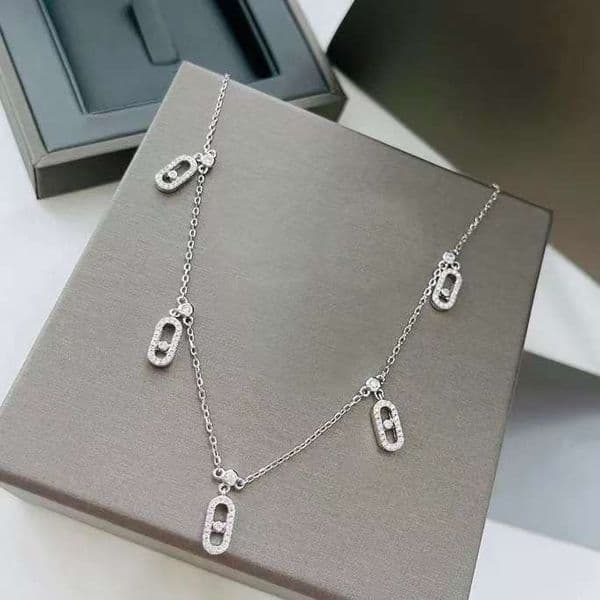 Necklace womens necklace designer jeweler chains titanium steel charm anniversary gift for women gold plated holiday gifts multiple pendant necklaces