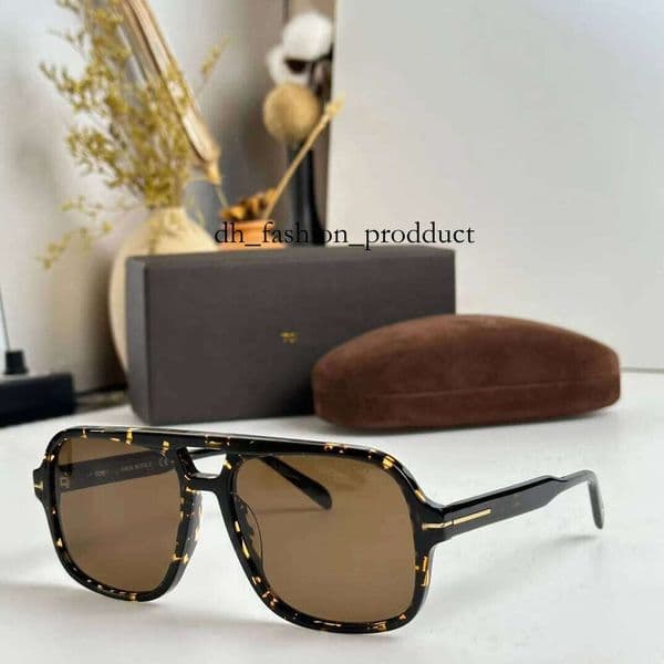 Designer Sunglasses Mens Ft0884 Plate Frame Oversized Glasses Fashion Falconer Sun for Women Black Sport Styles with Original Box tom''fordd''ford''FYGB ff9 4ca